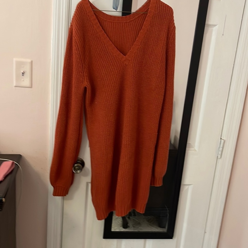 Orange tall sweater dress from ASOS